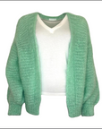 TWINS - GILET court manches longues ouvert - KN 82076 - VERT D'EAU