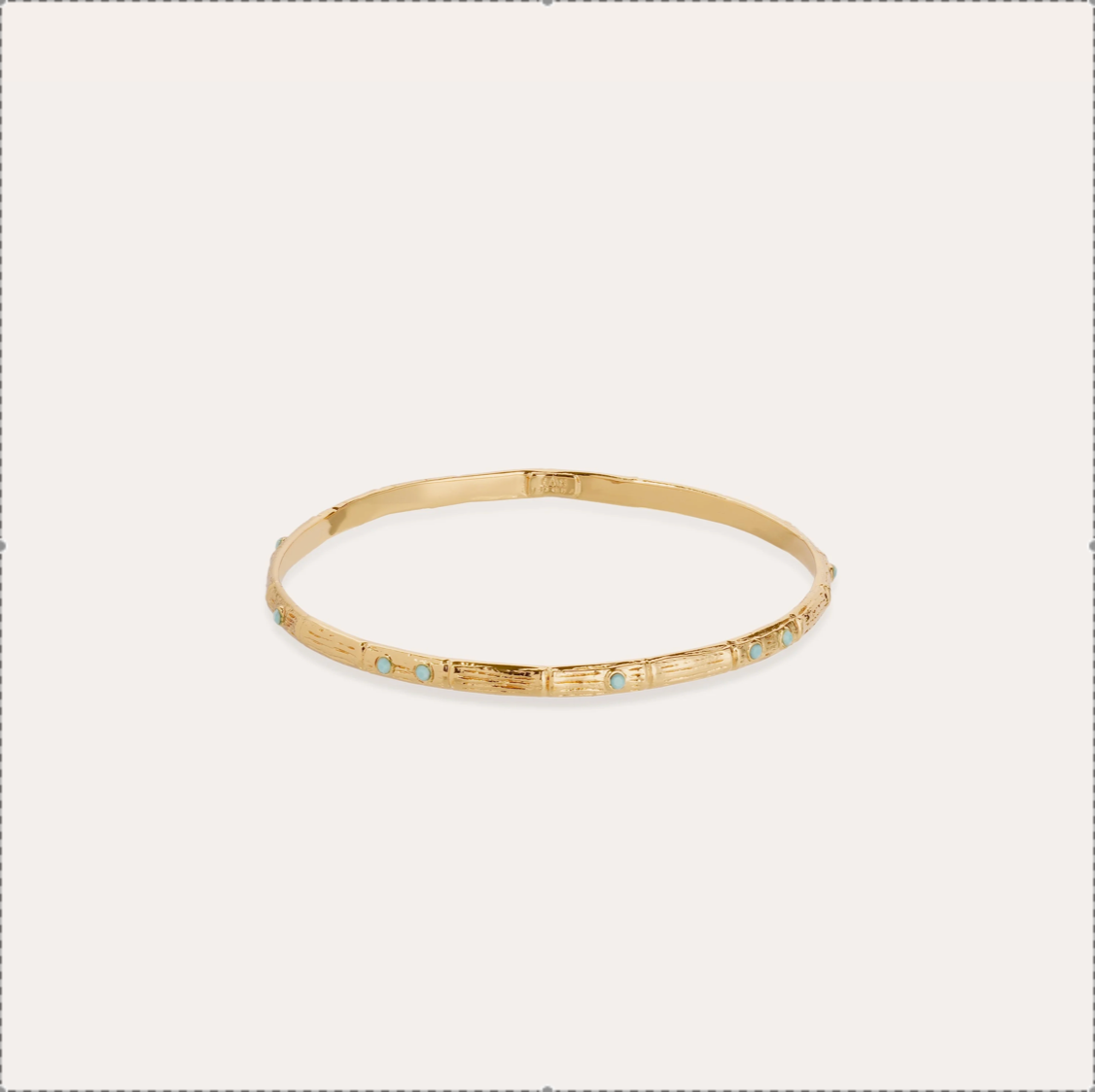 GAS BIJOUX - Bracelet BAMBINI Strass doré à l'or fin et cristaux turquoise