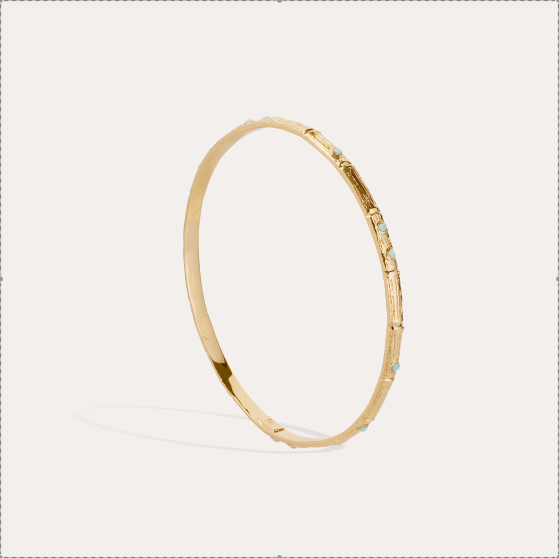 GAS BIJOUX - Bracelet BAMBINI Strass doré à l'or fin et cristaux turquoise