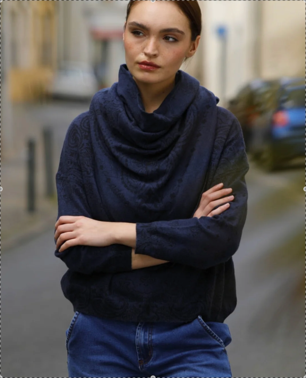ADORE - FOULARD ELIA - Couleur tie and dye tons de bleu-vert