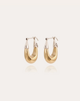 GAS BIJOUX - Boucles d'oreilles ECUME petit modèle bicolore dorées