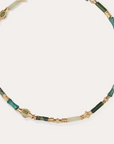 GAS BIJOUX - Collier KALI BIS doré à l'or fin - Tons de vert
