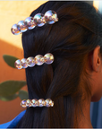 LA MOME BIJOU - BARRETTE A CHEVEUX 5 PERLES - 23 mm - argenté