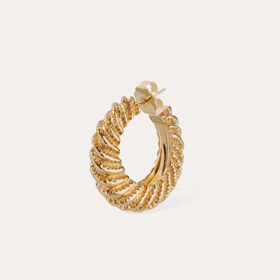 GAS BIJOUX - Boucles d'oreilles créoles Kontiki métal doré à l'or fin