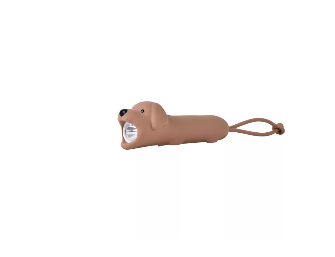 WINKEE - LAMPE TORCHE EN CHIEN MARRON