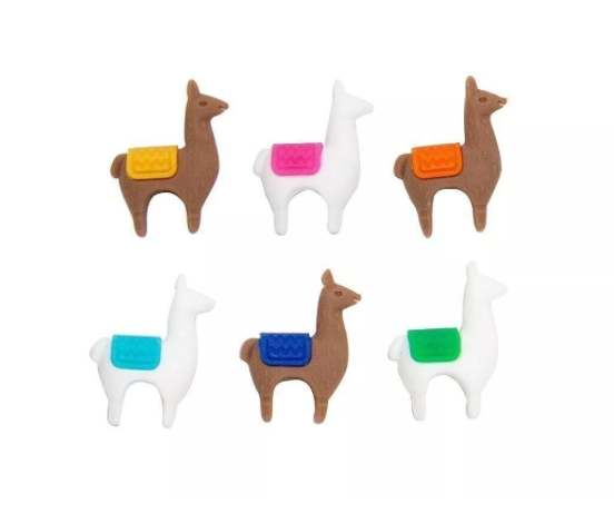 WINKEE - MARQUEURS DE VERRE LAMAS - LOT DE 6