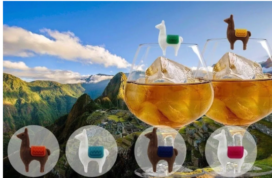 WINKEE - MARQUEURS DE VERRE LAMAS - LOT DE 6