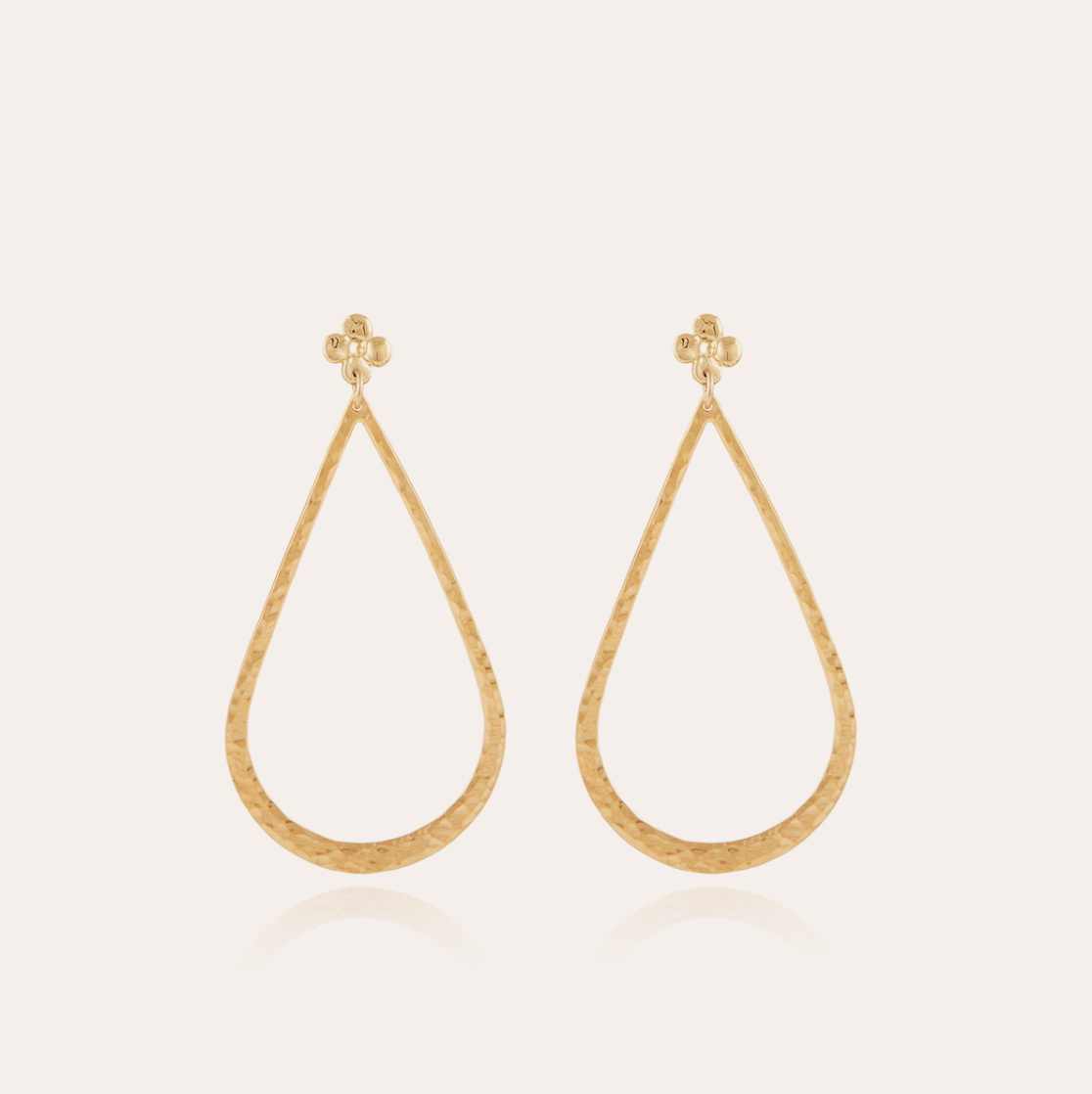 GAS BIJOUX - boucles d'oreilles BIBI très grand modèle dorées à l'or fin