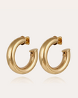 GAS BIJOUX - Boucles d'oreilles créoles TURNER dorées métal à l'or fin