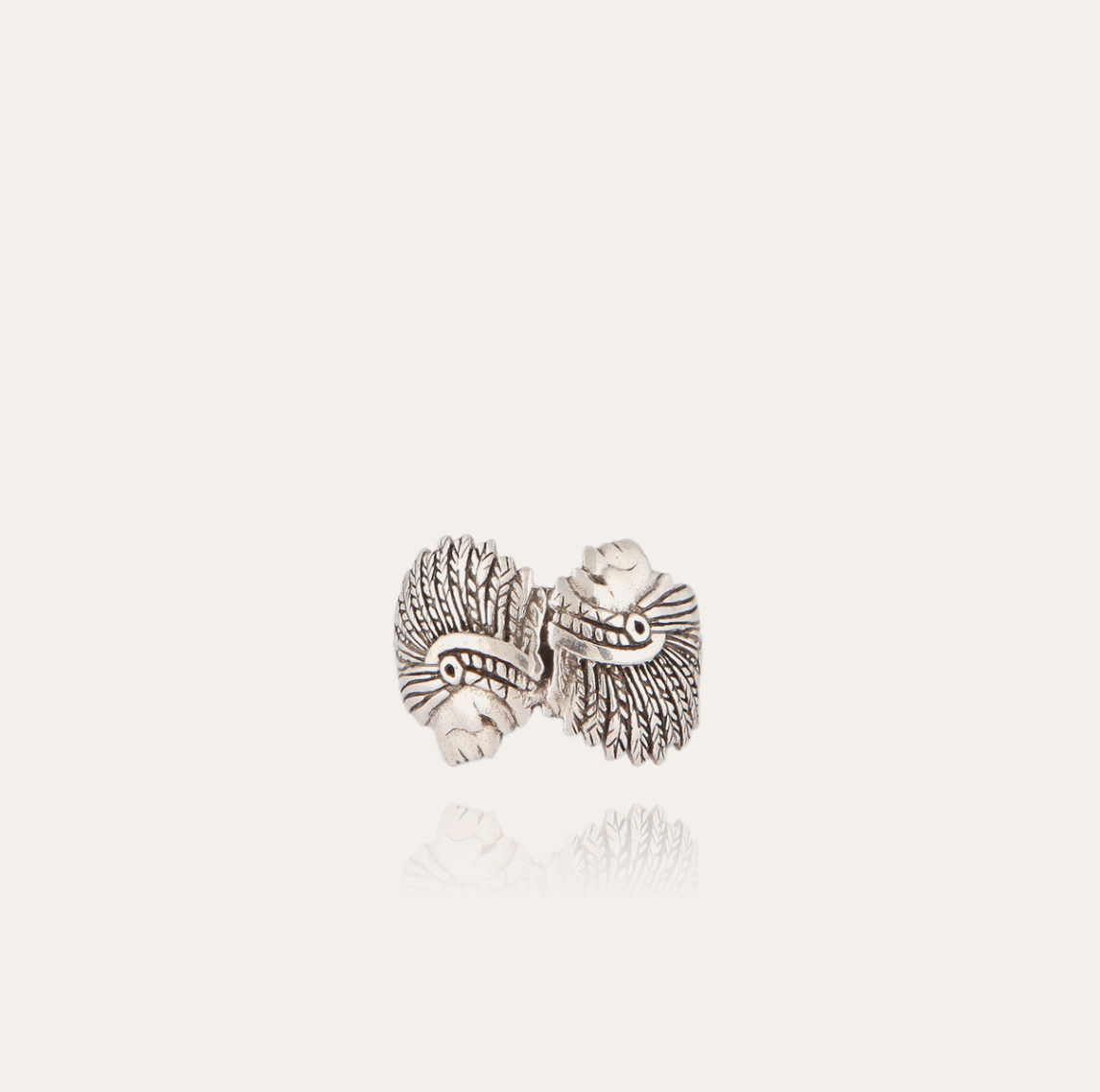 GAS BIJOUX - Bague SANTE FE grand modèle argenté - Modèle MIXTE