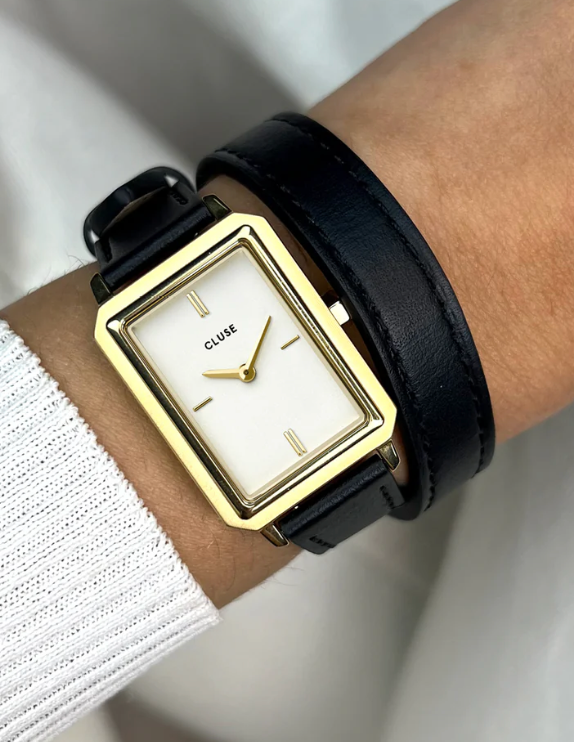 CLUSE - Fluette Watch Double Leather Black