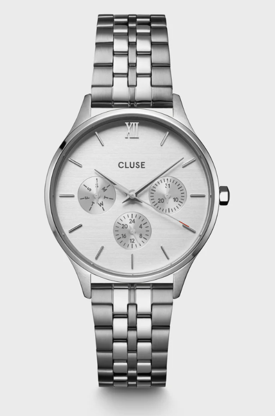 CLUSE - Minuit Multifunction Watch Steel, Full Silver Colour