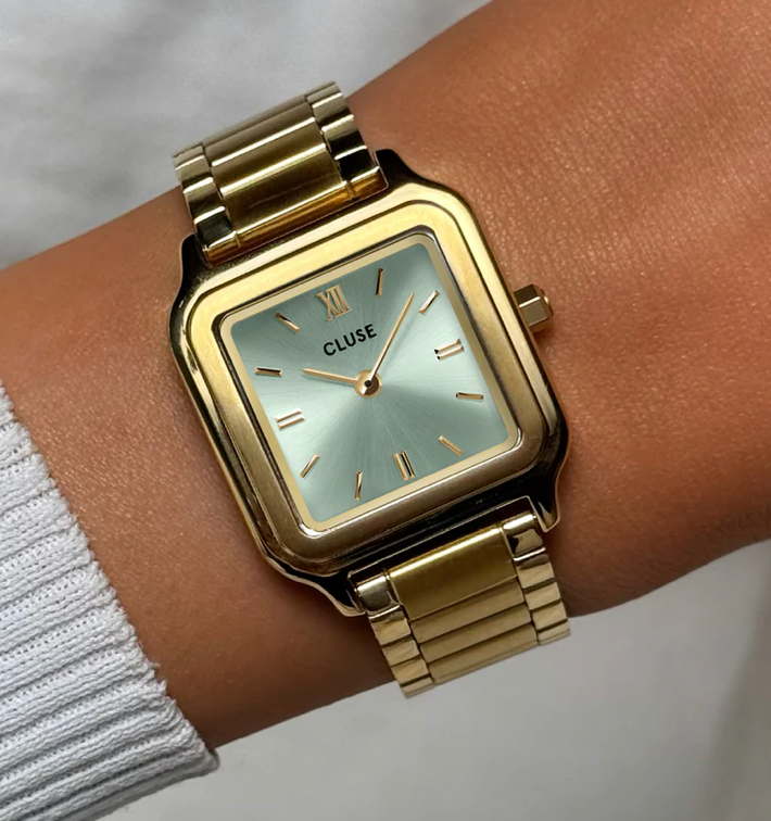 CLUSE - Gracieuse Watch Steel, Sage Green, Gold Colour