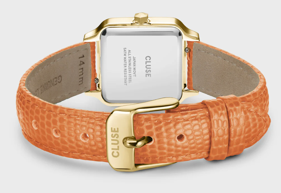 CLUSE - Gracieuse Petite Watch Leather, Apricot Lizard, Gold Colour