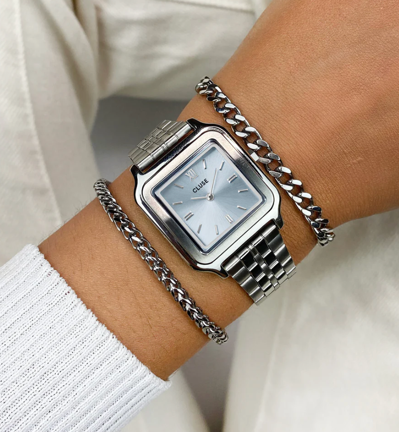 CLUSE - Gracieuse Watch Steel, Light Blue, Silver