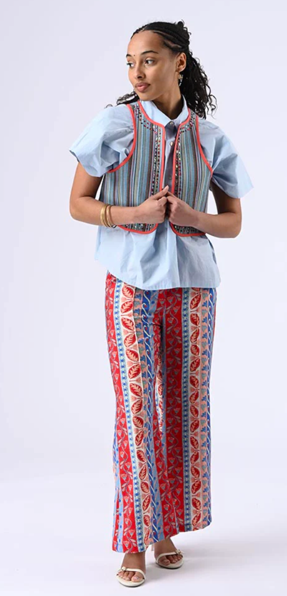 ADORE - Gilet court Victoire rayé