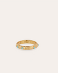 GAS BIJOUX - Bague BAMBINI strass bleu dorée à l'or fin - Taille 54