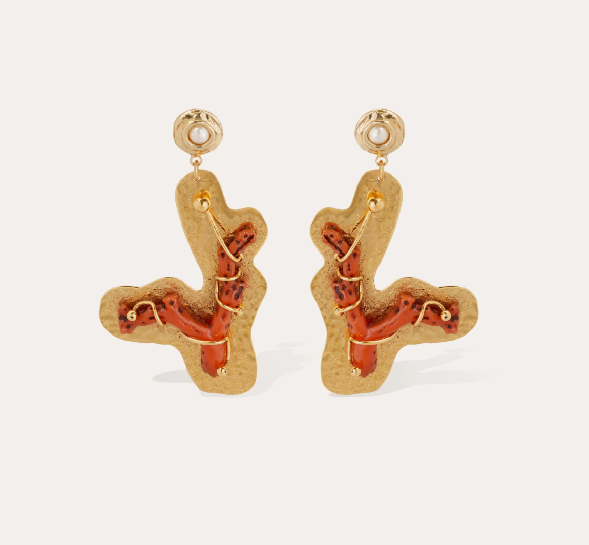 GAS BIJOUX - Boucles d'oreilles FORMENTERA dorées à l'or fin
