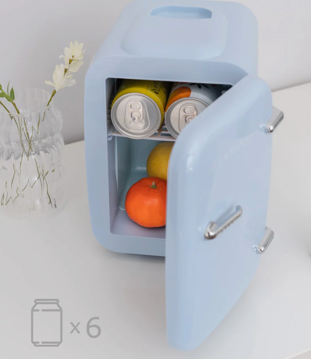 FLAMINGUEO - Mini Réfrigérateur Bleu 4 litres