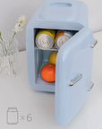 FLAMINGUEO - Mini Réfrigérateur Bleu 4 litres
