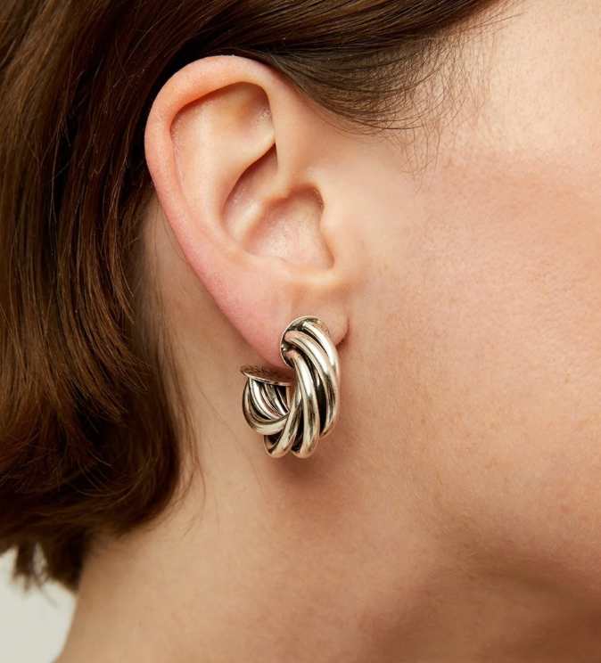 GAS BIJOUX - Boucles d'oreilles créoles Atik mini argentées