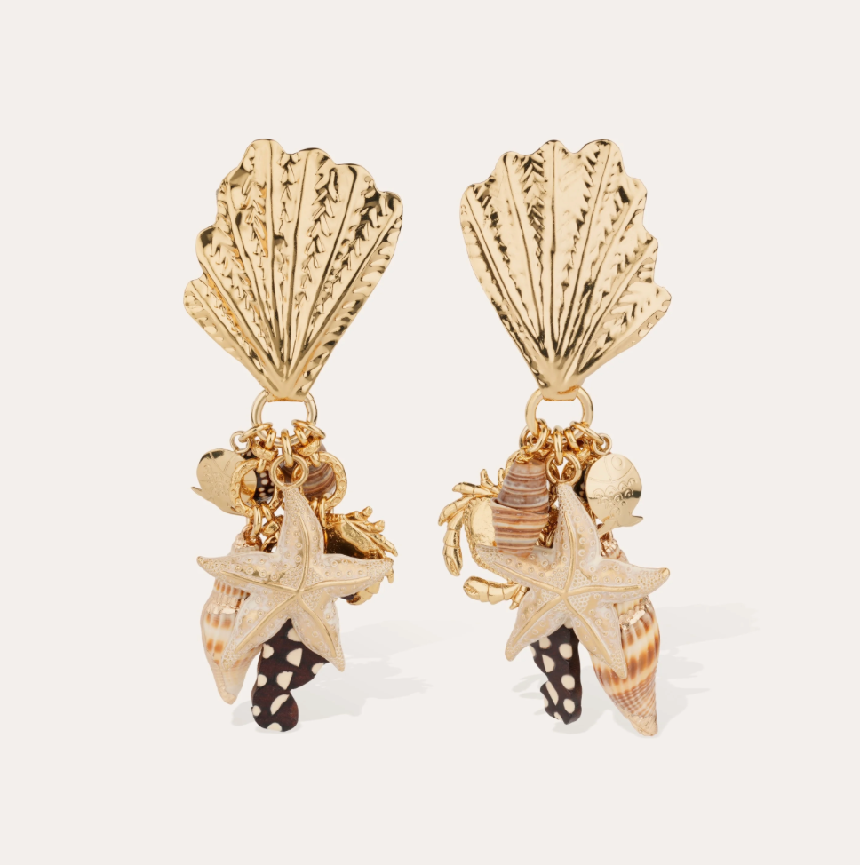 GAS BIJOUX - Boucles d'oreilles Shellita dorées