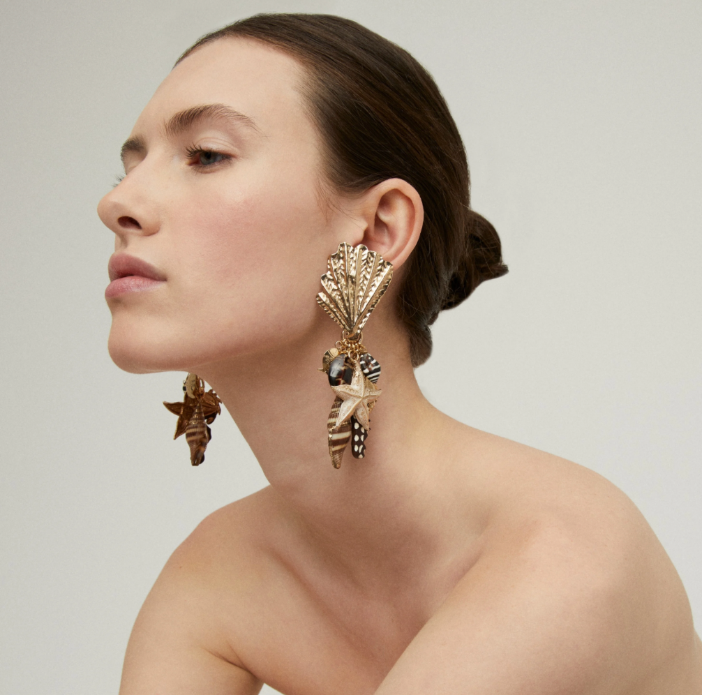 GAS BIJOUX - Boucles d'oreilles Shellita dorées