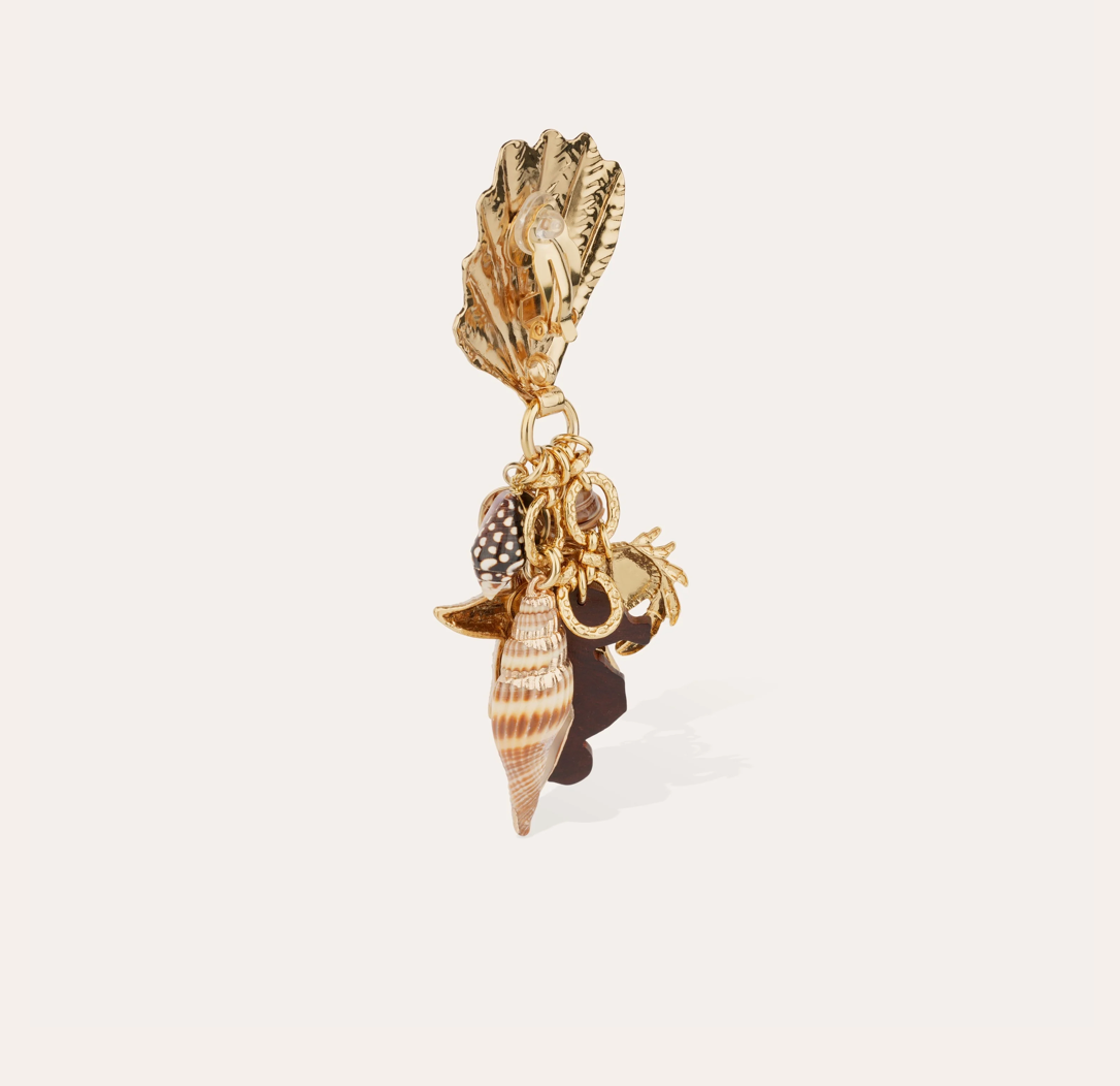 GAS BIJOUX - Boucles d'oreilles Shellita dorées