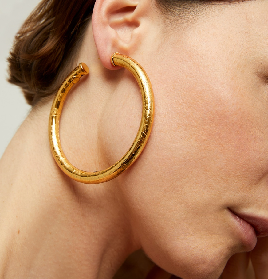 GAS BIJOUX - Boucles d'oreilles créoles Maori grand modèle dorées