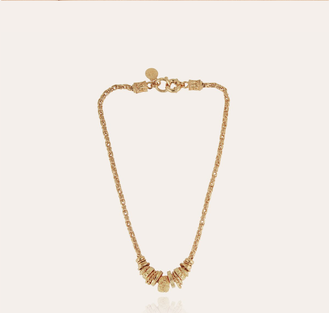GAS BIJOUX - Collier MARQUISE chaine dorée à l'or fin