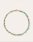 GAS BIJOUX - Collier ALOHA dorée à l'or fin - Amazonite