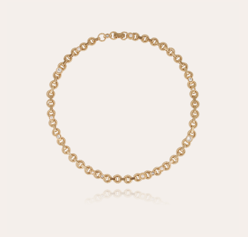 GAS BIJOUX - Collier MISTRAL doré - Strass