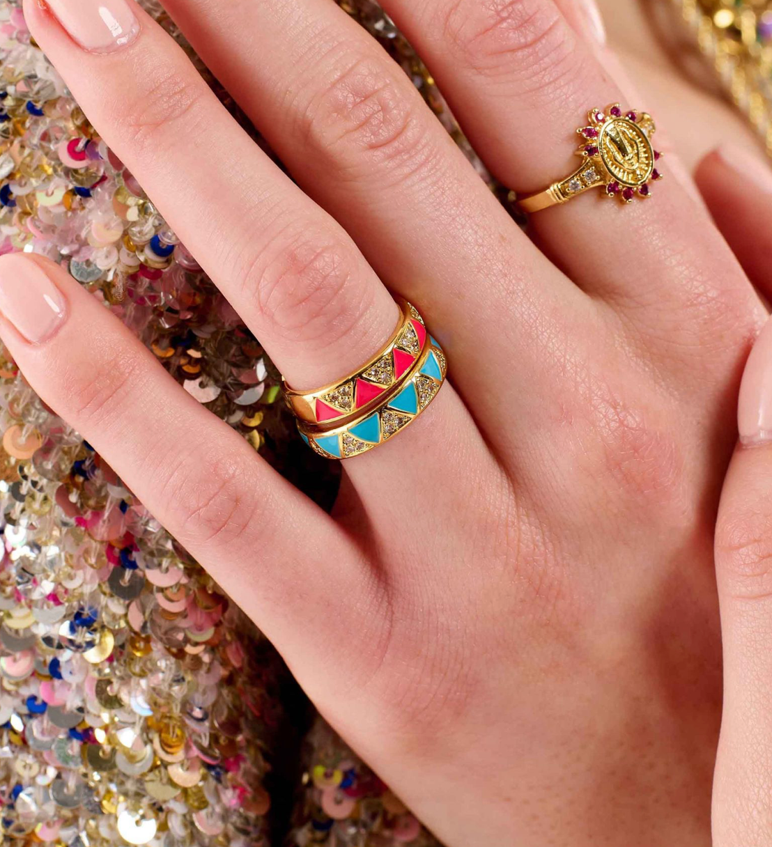 HIPANEMA - Bague Yolanda Turquoise