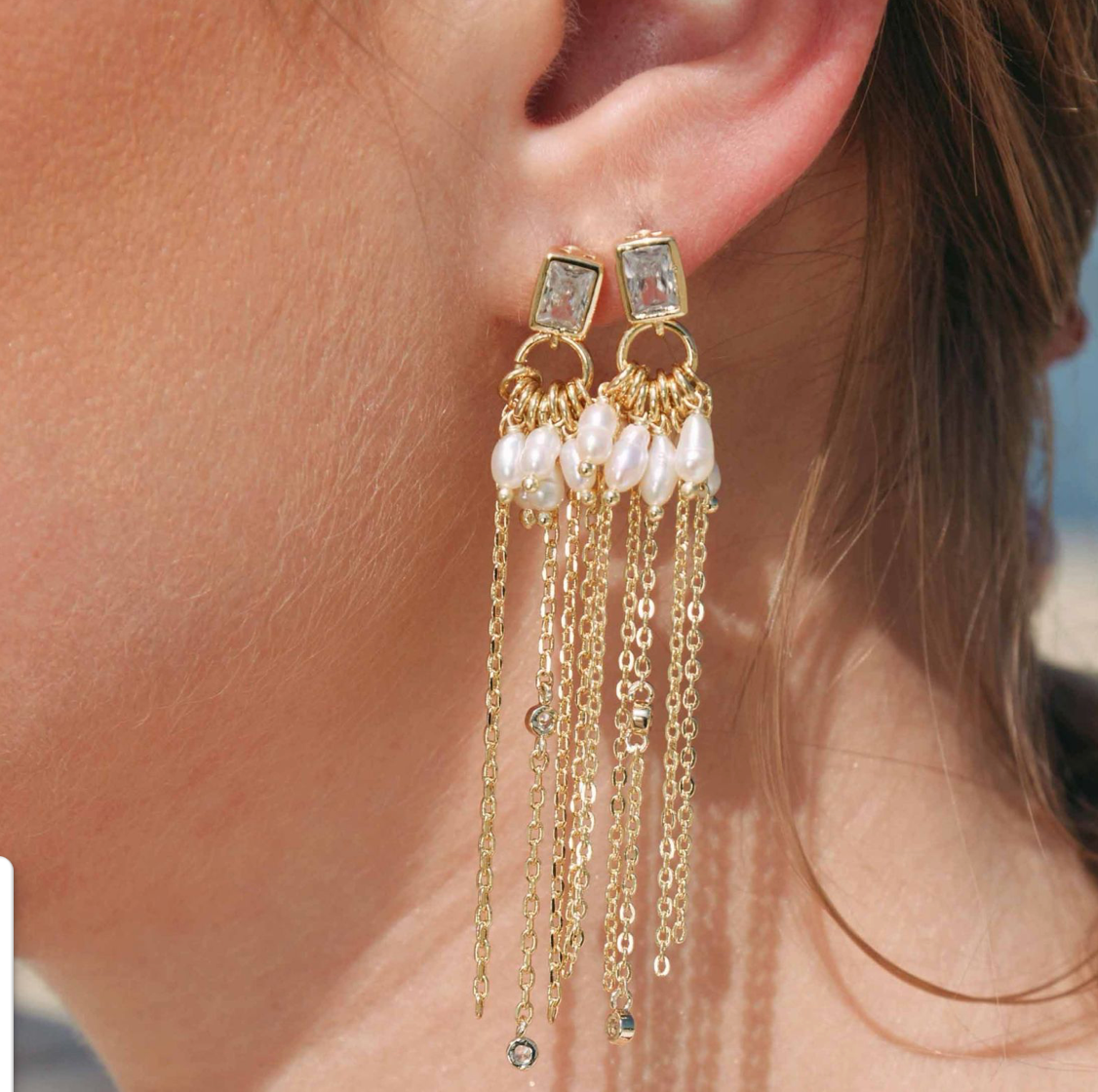 HIPANEMA - Boucles d'oreilles Marina dorées