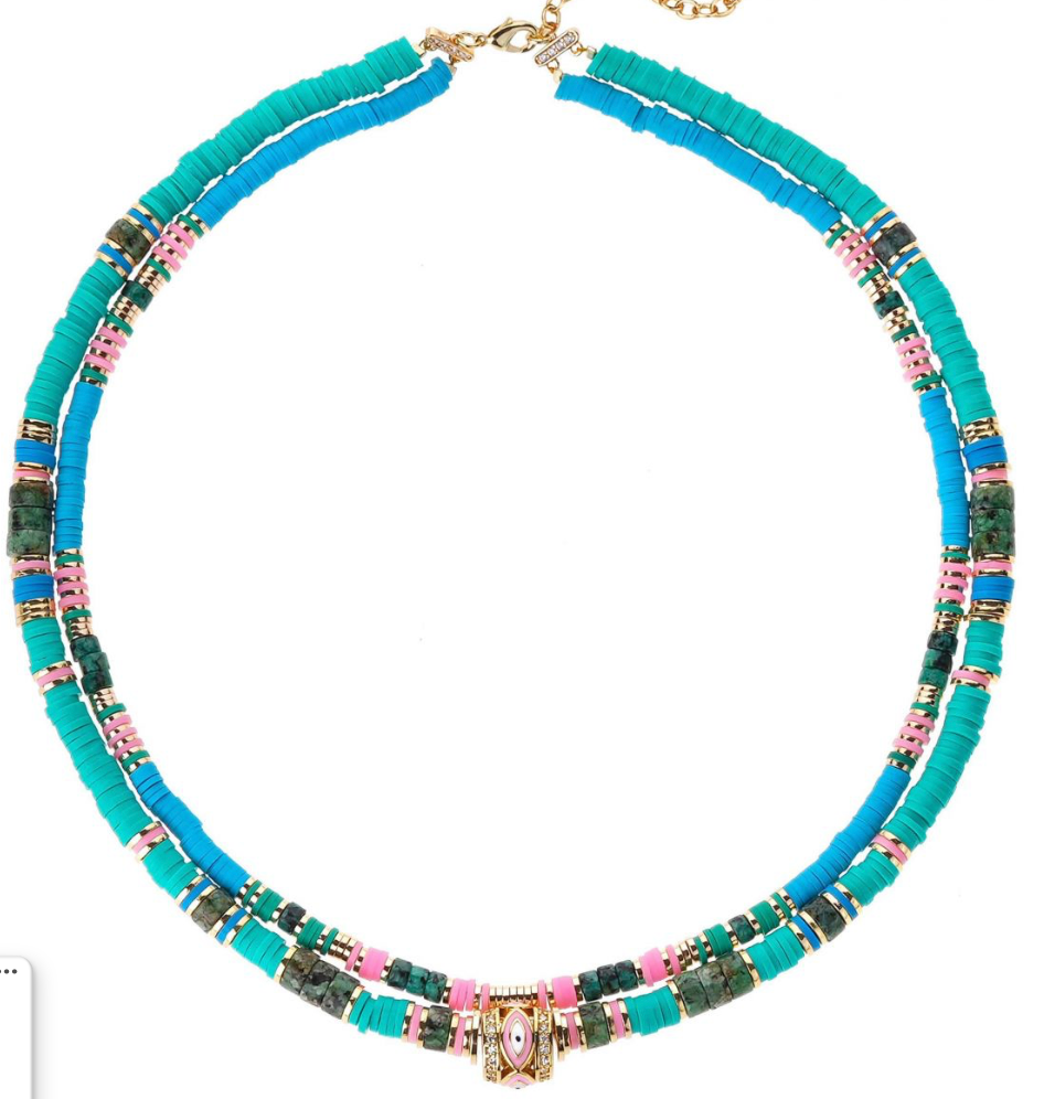HIPANEMA - Collier Twinsy Bleu