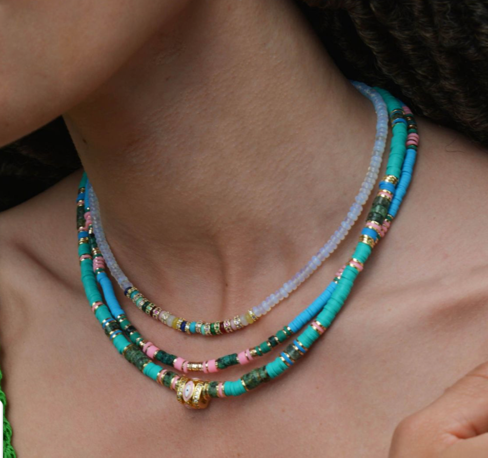 HIPANEMA - Collier Twinsy Bleu