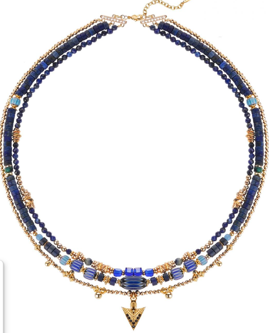 HIPANEMA - Collier Trion Bleu