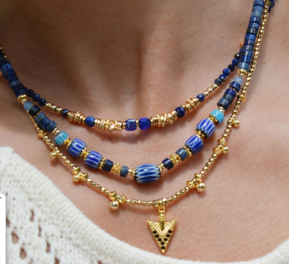 HIPANEMA - Collier Trion Bleu