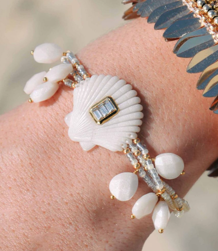 HIPANEMA - Bracelet Shelley blanc