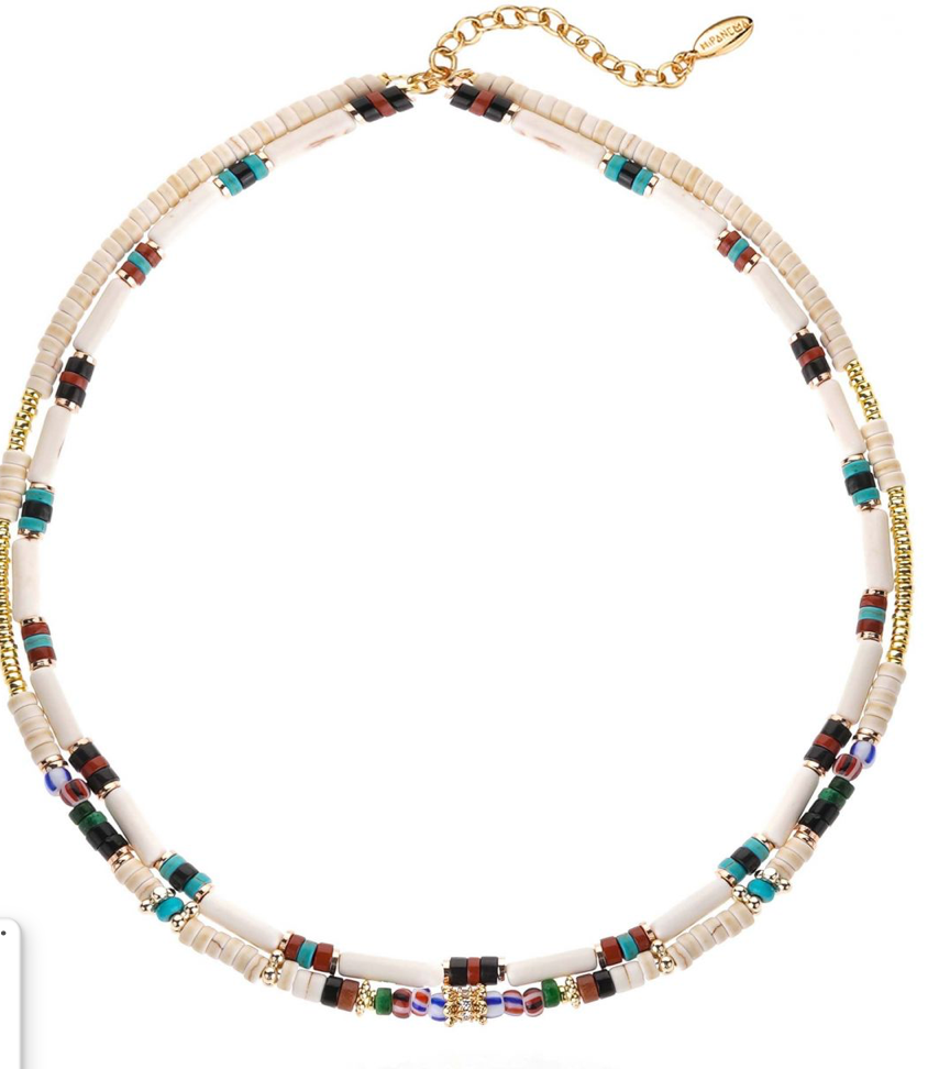 HIPANEMA - Collier Twinsy Blanc