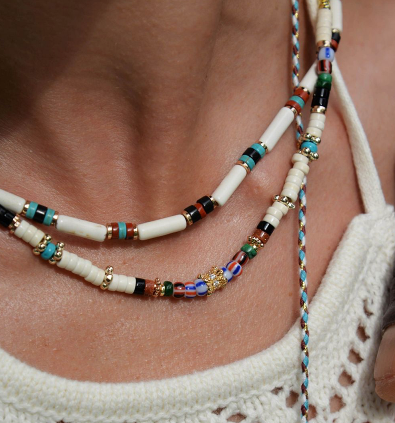 HIPANEMA - Collier Twinsy Blanc