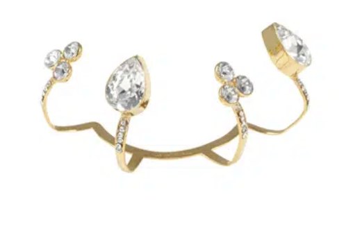 ON AURA TOUT VU - Bague quatre doigts doré