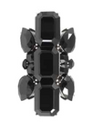ON AURA TOUT VU - Bague Rania cristaux noirs