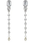 ON AURA TOUT VU - Boucles d'oreilles CLIP Cristaux blancs