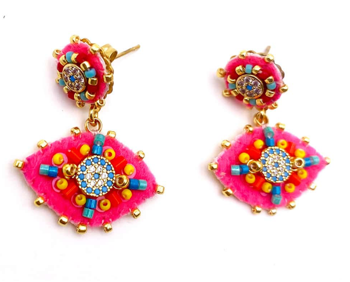 HYPNOCHIC - Boucles d'oreilles Eyes Rose