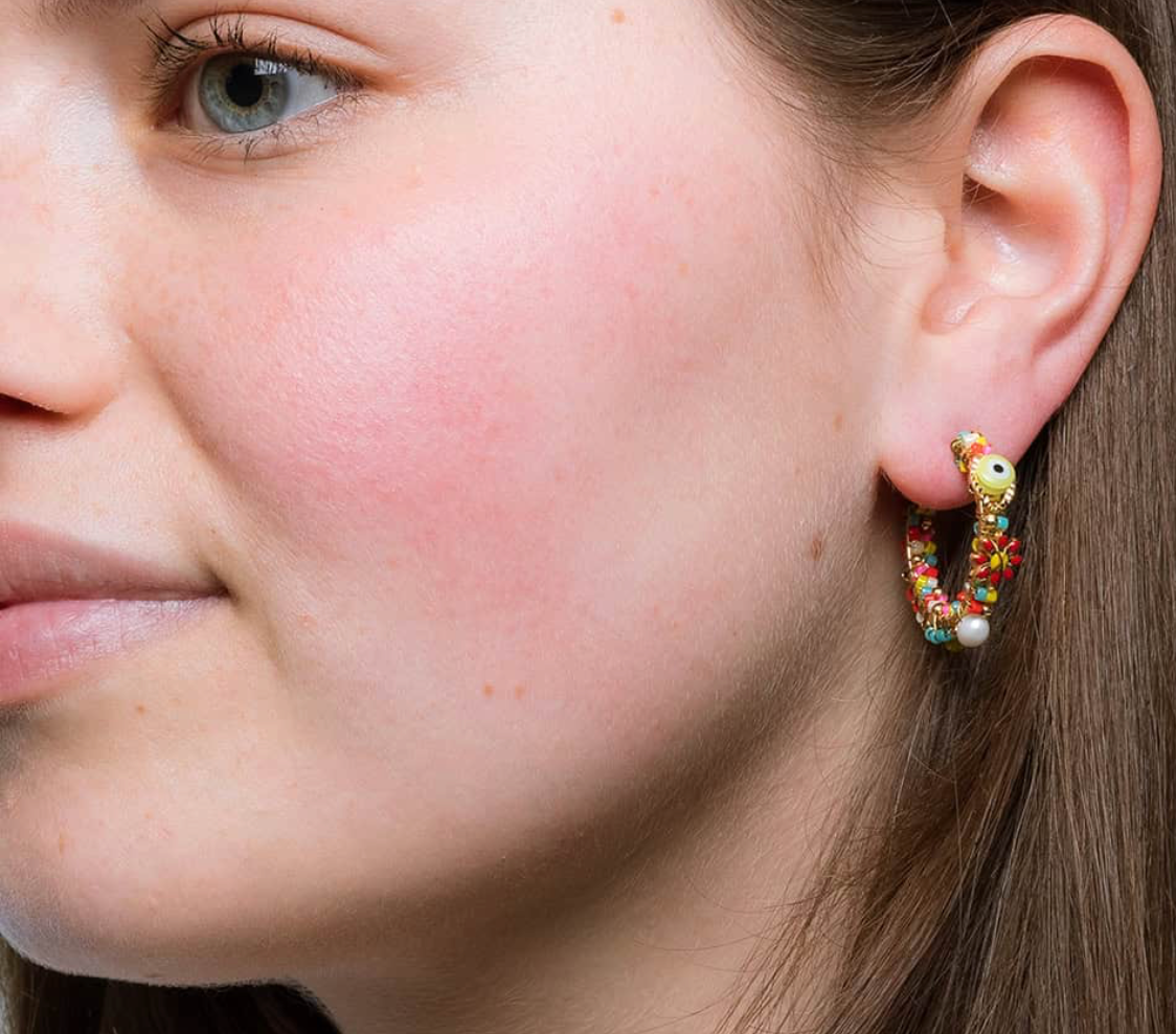 HYPNOCHIC - Boucles d'oreilles Flora Bleu