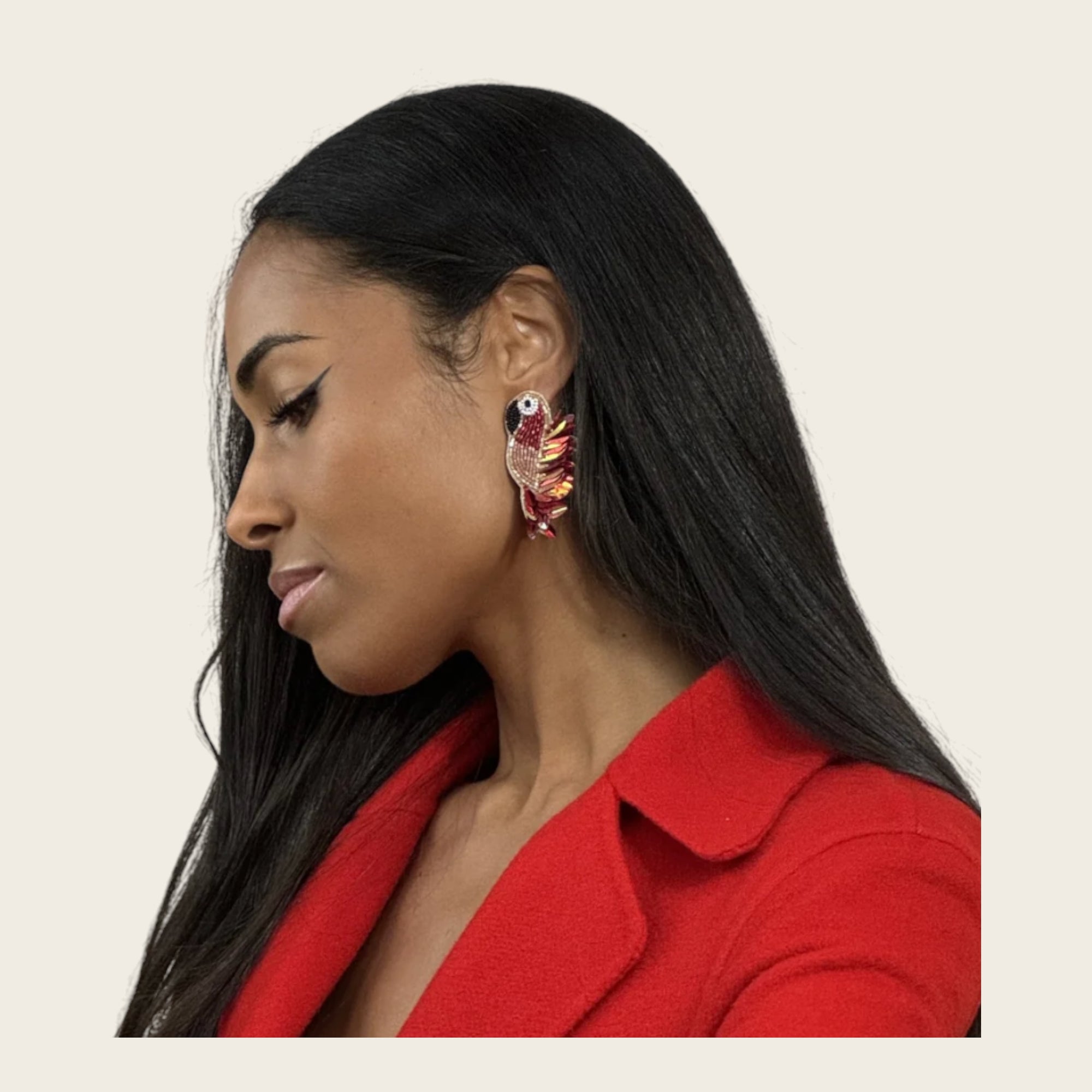 MAISON PERNILLE - Boucles d'oreilles - Asha Rouge