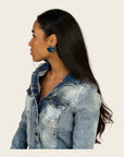 MAISON PERNILLE - Boucles d'oreilles - Arya Bleu