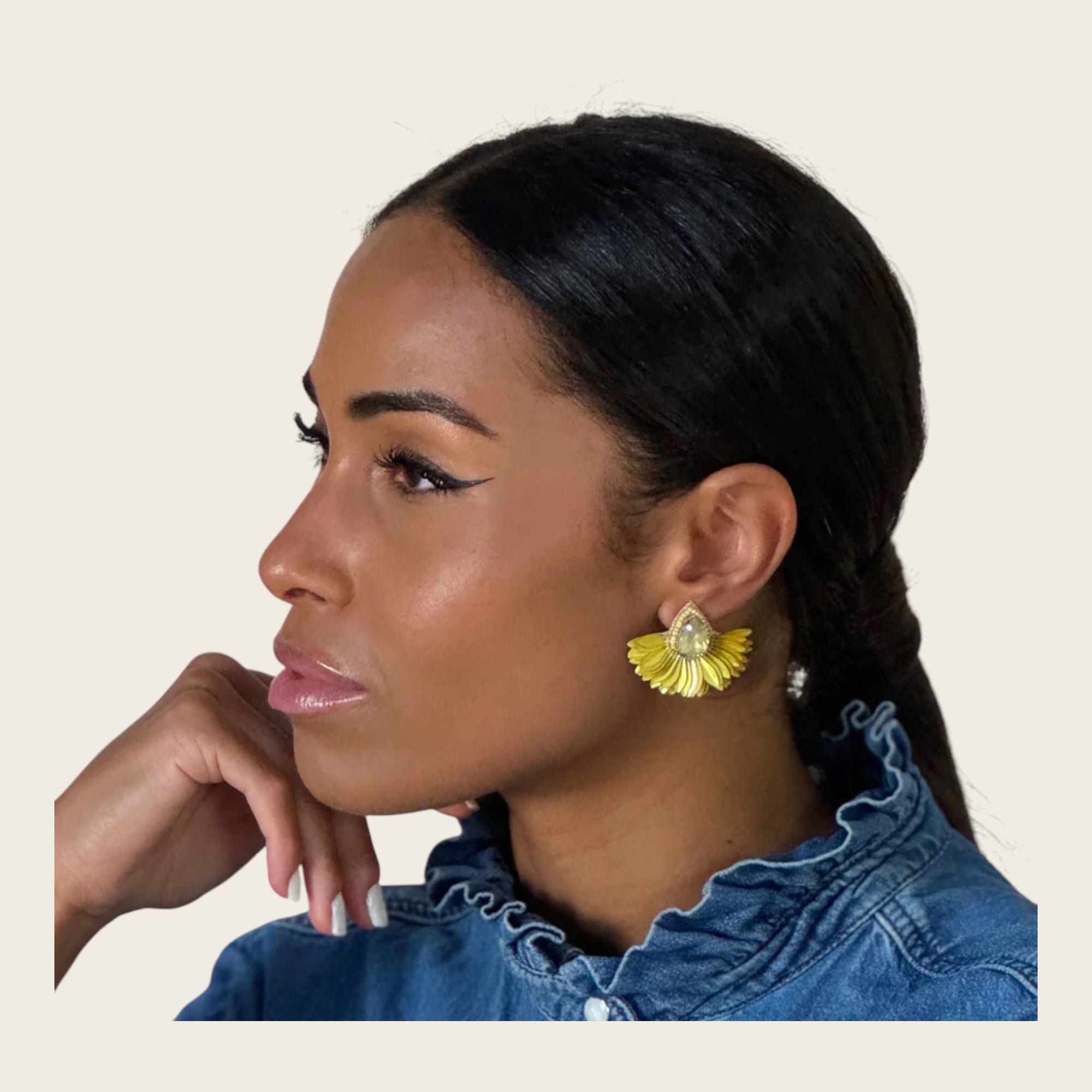 MAISON PERNILLE - Boucles d'oreilles - Arya Jaune