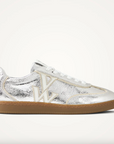 VANESSA WU - Baskets monogramme SARAH SILVER a semelle rétro